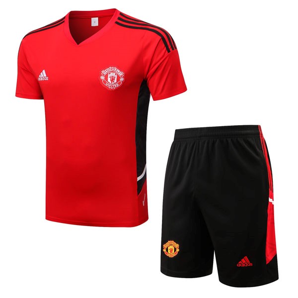 Trainingsshirt Manchester United Komplett-Set 2022-23 Rote